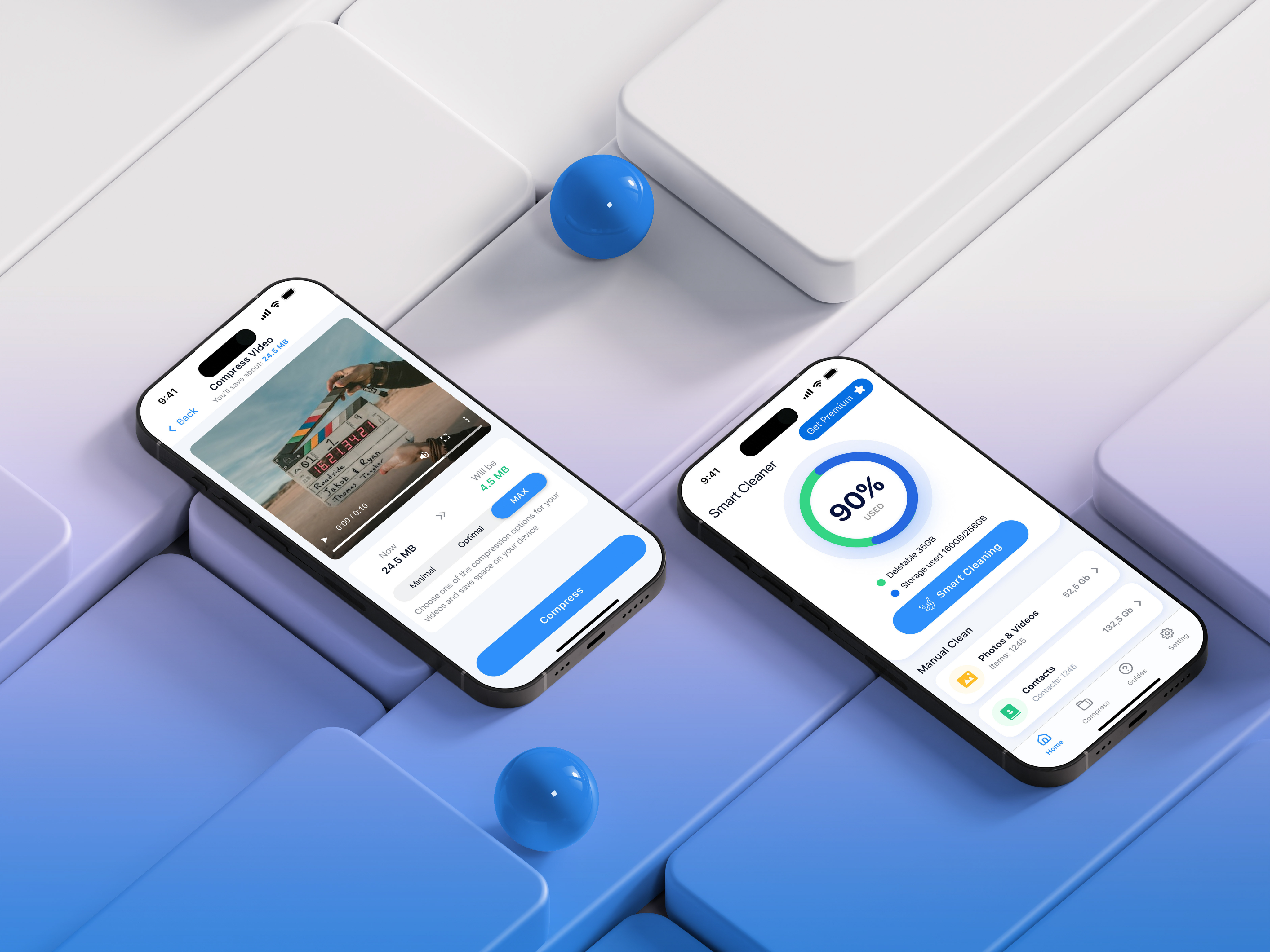 SMART CLEANER | MOBILE APP app cleaner compress design ios mobile app smart ui uiux ux