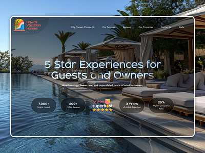 🏝️ Hawaii Vacation Homes Website Design 🌺 design ui ux vacation website