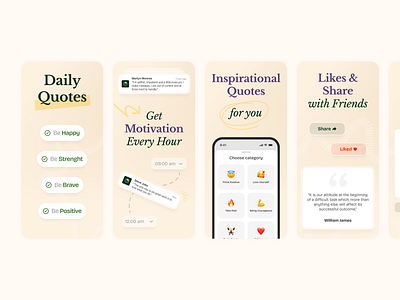 App Store Screenshot Motivation App app app store creative figma illustration motivation screenshot ui design