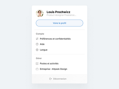 LinkedIn - Profile settings Component component design figma graphic design linkedin product design ui ux ux design