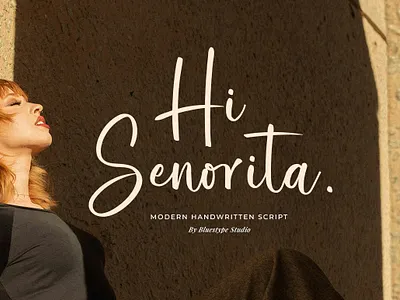 Hi Senorita Font branding cursive elegant font font design free font hello dribbble logo font logotype modern type typeface typography