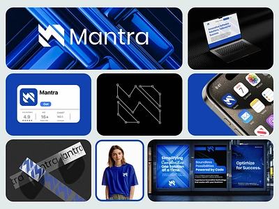 Mantra Software Development - Brand Identity ai brand design brand identity brand identity design branding business logo corporate identity custom logo identity inspirations logo design logoicon logos professional logo saas software development tech visual identity