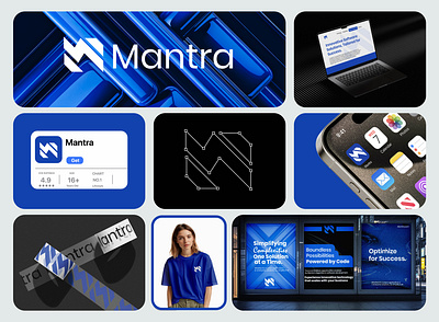 Mantra Software Development - Brand Identity ai brand design brand identity brand identity design branding business logo corporate identity custom logo identity inspirations logo design logoicon logos professional logo saas software development tech visual identity