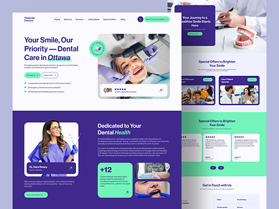 Dental Care Website Design appointment booking dental care dental center dental clinic dental clinic website dental services dentist dentist ui dentist website health care healthcare web design medical website ottawa dentist responsive design web design inspiration