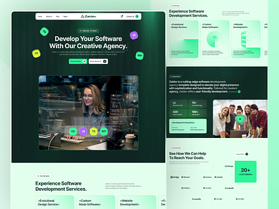Zaidev - Subscription Based Agency Website agency website agency website design creative design figma design landing page landing page concept minimal design minimalist product design ui uiux uiux design web design webflow template webflowagencytemplate website concept website design agency website template website theme websites