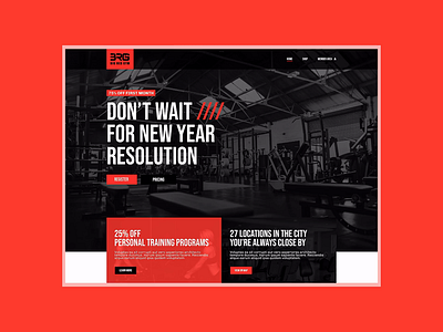 Gym Web Design bold branding brutalism design gym ui web