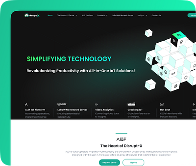 Disrupt-x Website iot ui ux web design website