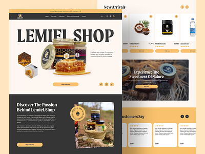 Honey Shop | Landing Page eco friendly healthy store honey honey bee honey ecommerce honey landing page honey products honey shop honey store honey ui honey web design honey website organic products