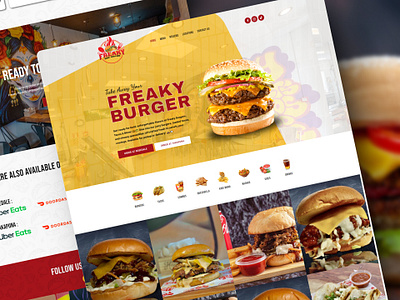 Freaky Burgers Website Design burger website design elementor website design food website design restaurant website wordpress website