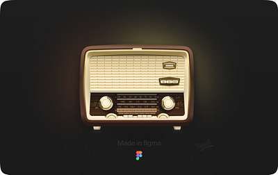 Vintage Radio-Made in figma creativedesign designer figma figmacreations illustration ui uishorts