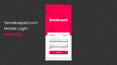 Yemeksepeti.com Mobile Login Redesign design login redesign shot ui ux yemeksepeti