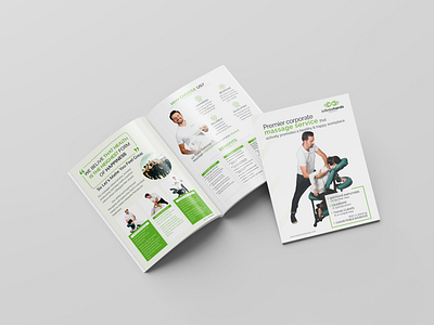 Premier corporate massage service brochure booklet brochure catalog fitness health physiotherapy wellness