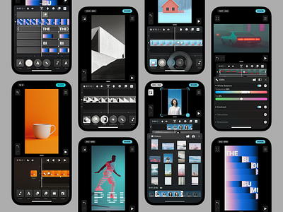 Video Editor Mobile App Concept app clean editor interaction ios minimal mobile product design ui user interface ux video video editing video editor