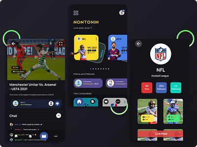 SportStream Hub: Live Sports Streaming & Social Experience branding design graphic design ui