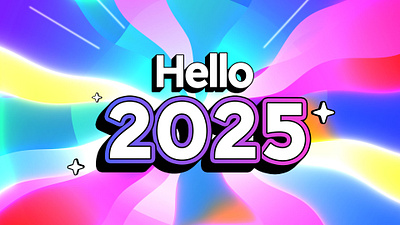 Happy New Year! 🎉 2025 2d animation animation button animation faux 3d font animation happy new year illustration logo animation motion graphics new year typography typography animation ui ux