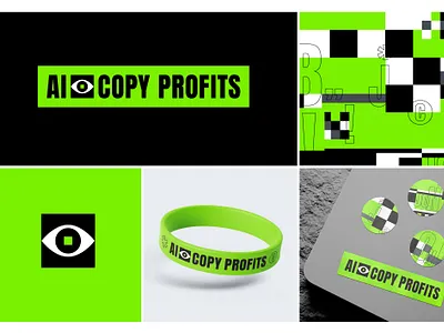 Visual identity for Tech project brand identity branding eye logo geometric graphic design green logo logotype minimalistic visual identity