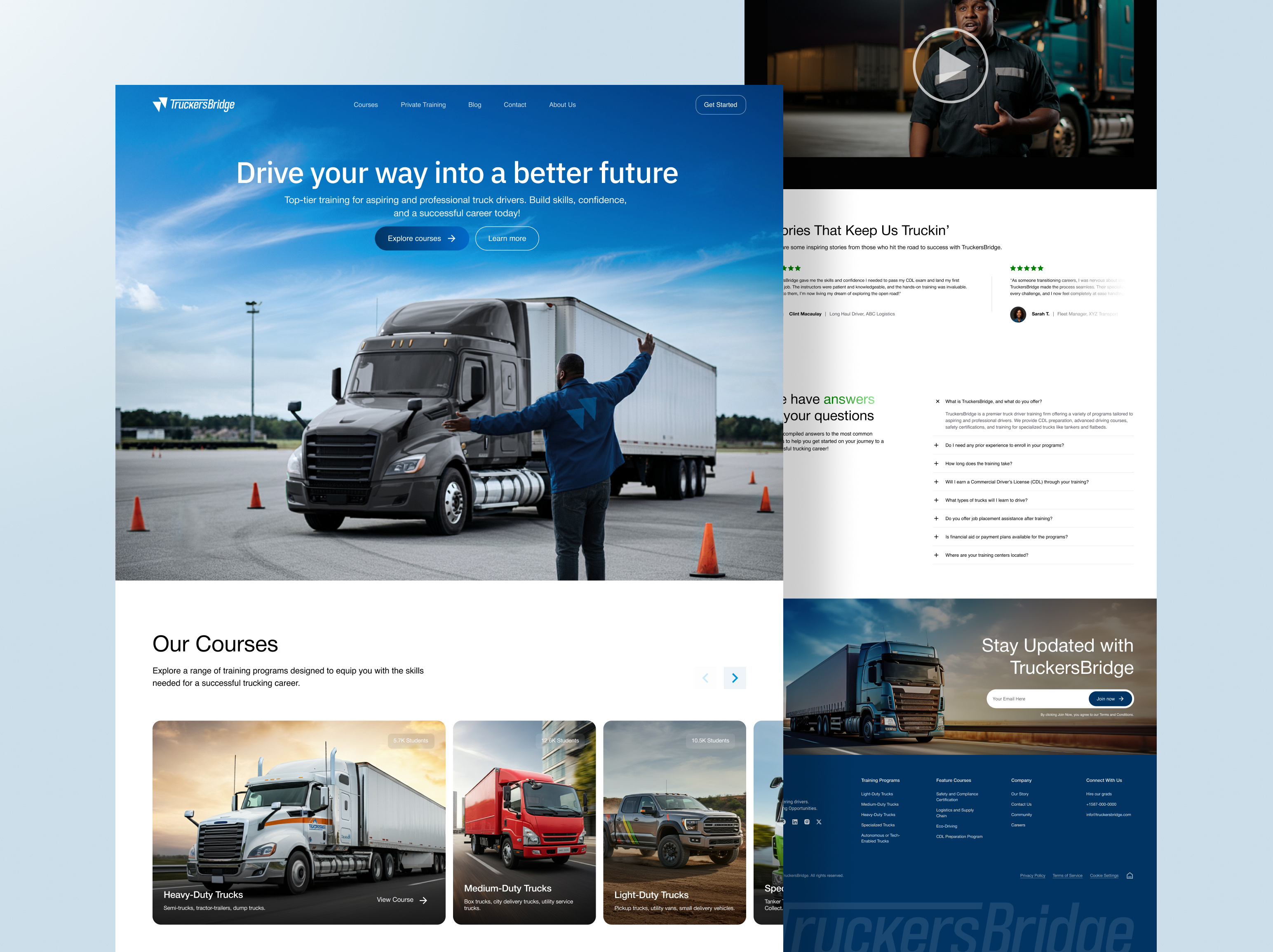 TruckersBridge - Landing Page framer landing page responsive ui ui design ux design web design