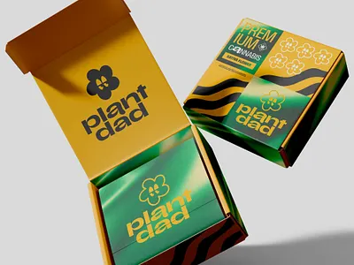 Plant Dad Packaging branding cannabis design graphic design logo logo design packaging plant typography vector