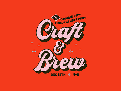 Craft & Brew Community Fundraiser Event branding branding design design graphic design logo typography vector