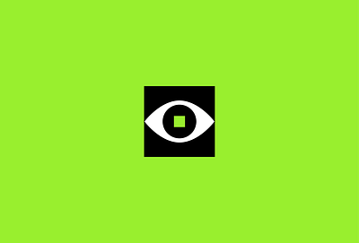 Logo & Visual identity for Tech project brand identity branding eye logo geometric graphic design green logo logotype minimalistic square tech visual identity