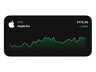 Modern Finance Widget UI apple style clean design finance ios style minimalist modern simple stocks typography ui ux widget