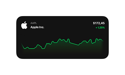 Modern Finance Widget UI apple style clean design finance ios style minimalist modern simple stocks typography ui ux widget