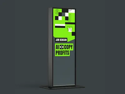 Visual Identity for Tech project brand identity branding geometric graphic design green minimalistic visual identity