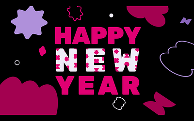 2025 Happy New Year! animation graphic design illustration motion graphics vector