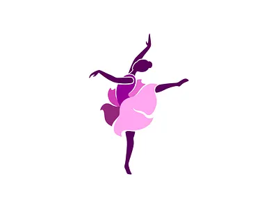 Flower Ballerinas Logo ballerina logo ballet logo branding dancer logo logo logo design minimalist logo