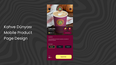 Kahve Dünyası Mobile Product Page Design design redesign shot ui ux