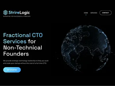 CTO Services Website earth futuristic space ui we website