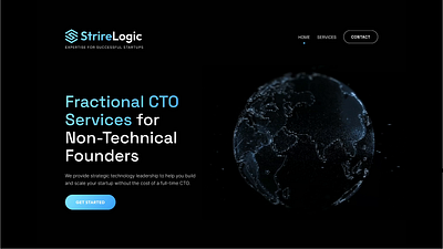 CTO Services Website earth futuristic space ui we website