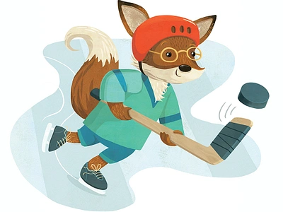 Hockey Critters! animals playing sports anthropomorphic character development chil childrens book illustration childrens books childrens illustration illustration kidlitart kids books whimsical