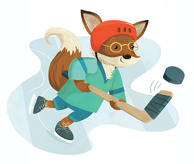 Hockey Critters! animals playing sports anthropomorphic character development chil childrens book illustration childrens books childrens illustration illustration kidlitart kids books whimsical