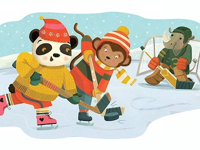 More hockey critters! anthropomorphic childrens book illustration childrens books childrens illustration illustration illustrator for kids kidlitart kids books whimsical