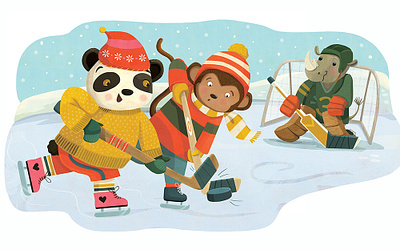 More hockey critters! anthropomorphic childrens book illustration childrens books childrens illustration illustration illustrator for kids kidlitart kids books whimsical