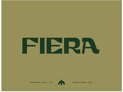 Fiera logo direction with custom type branding custom graphic design logo restaurant typo typography