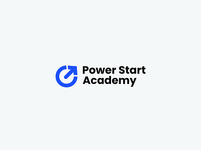 Power Start Academy- Logo Design academy logo clean logo growth logo logo logo design logo mark modern logo tech logo