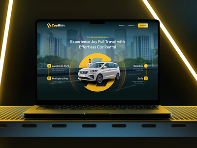 Car Rental Services Landing Page Hero Section Design car rental freelance designer hero section landing page design ui ux web design