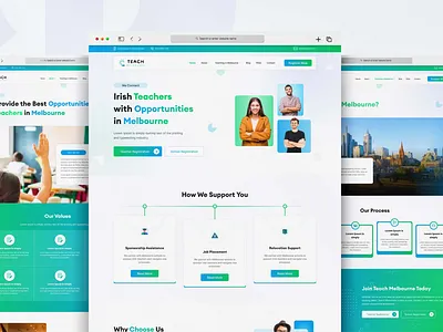 Teacher Recruiting Websites branding design graphic design teacher recruiting websites ui uiux ux vector web design website design