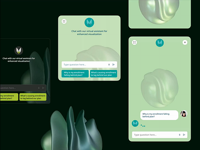 AI ChatBot Assistance 3d chat chatbot design transition ui ui design