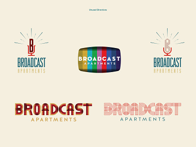 Broadcast Logo Drafts apartments branding broadcast capitol hill design graphic design illustration logo radio retro seattle tv typography vector vintage