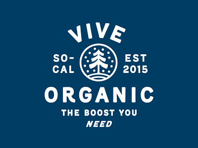 Vive Organic branding california drink illustration lockup logo merch tree typography vive organic