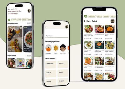 Recipes App app appdesign design recipes recipesapp ui uiux ux