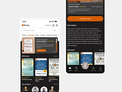 Book App UI design book ui ui ux