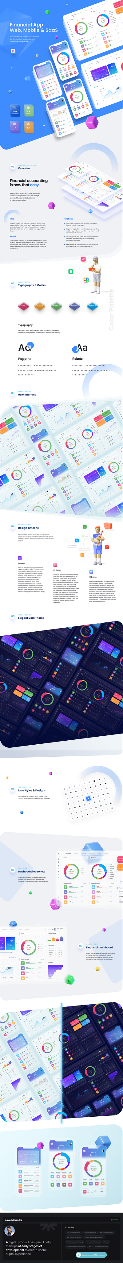 Financial account management SaaS product case study design ui