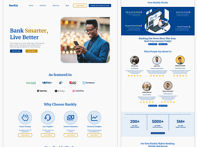 Fintech Website design fintech landing page prototyping ui website