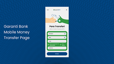 Garanti Bank Mobile Money Transfer Page design redesign ui ux
