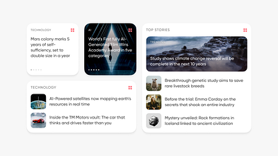 News widget design figma future news ui uidesign widget