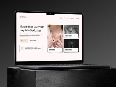 JewelAura: A Minimalistic Website Concept for Jewellery Brands animation clean website design concept website ecommerce hero section ecommerce website elegant web design hero section design inspiration high end jewelry brand hover effects jewelry website jewelry website design luxury website design minimalistic website concept modern jewelry website